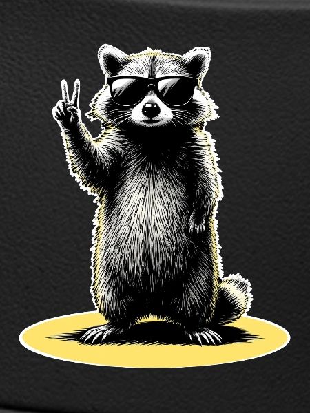 Waschbär Peace