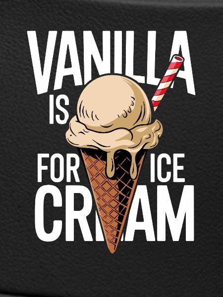 Vanille Eiscone im Kontrast