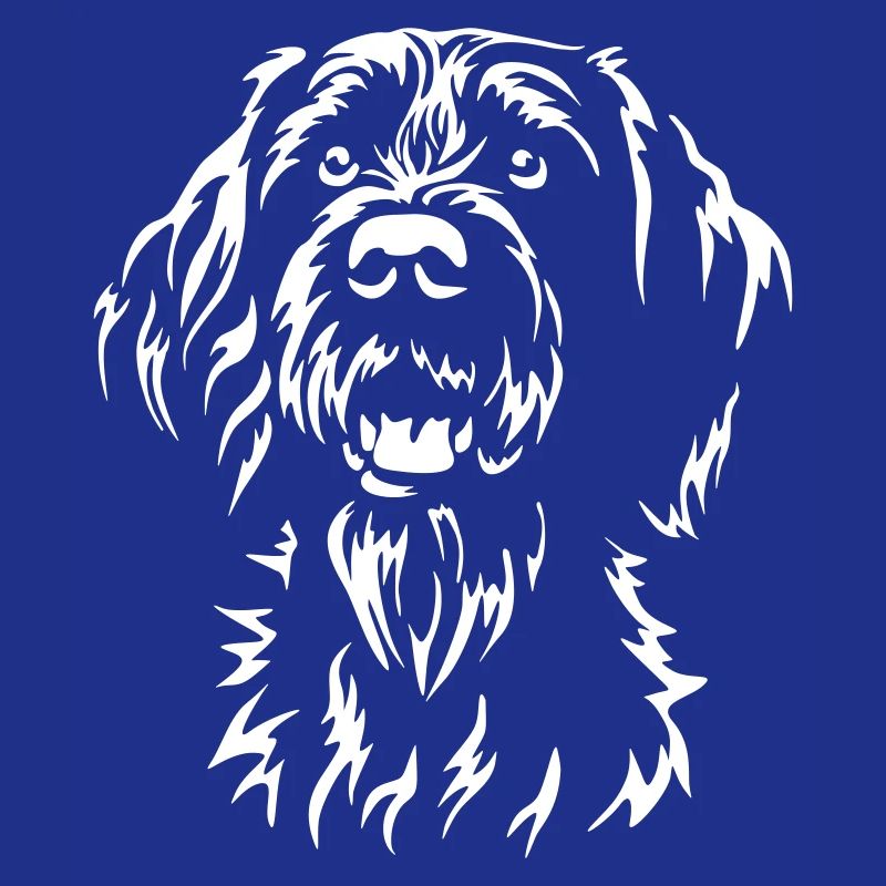 German Wirehaired Head "Black Edition"