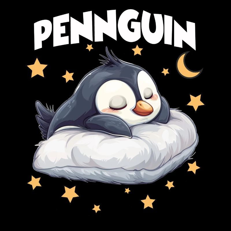 Pennguin Pinguin Pyjama Morgenmuffel Langschläfer 
