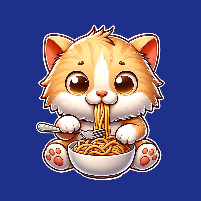 Kätzchen Spaghetti Pasta
