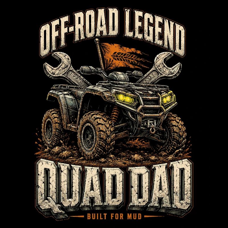 ATV Quad Driving Quad Riders Quad Dad