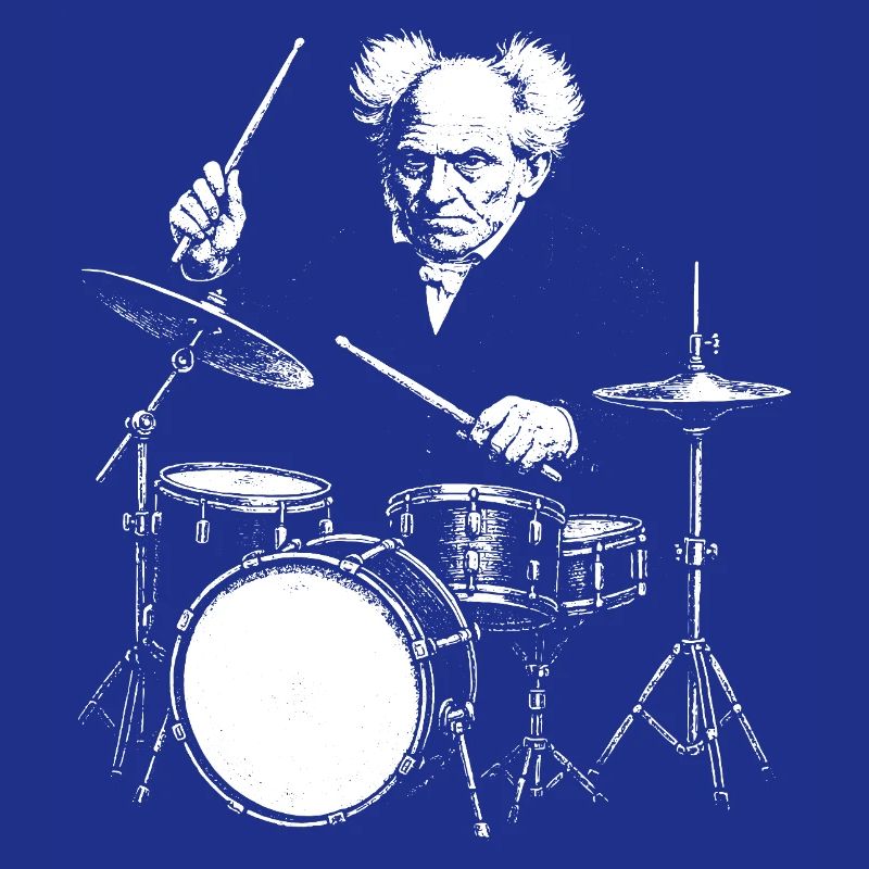 Schopenhauer Schlagzeuger Burst Silhouette