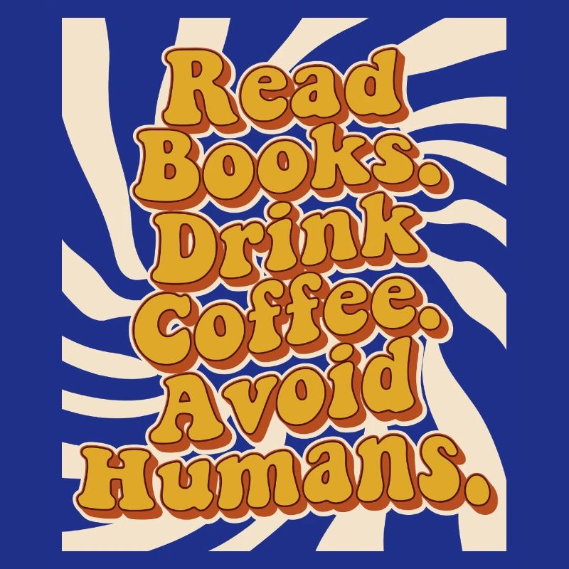 Introvertiert Leseratte Kaffee Bücher 