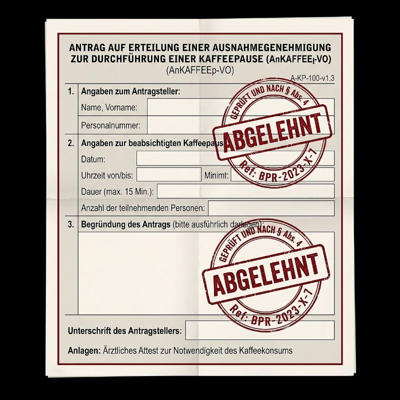 Antrag auf Kaffeepause