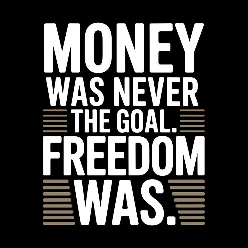 Objectif financier Esprit de liberté Entrepreneur Liberté