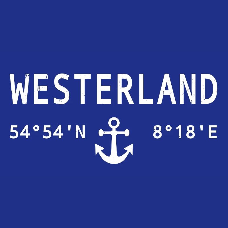 Westerland-Design mit Kompass und Anker