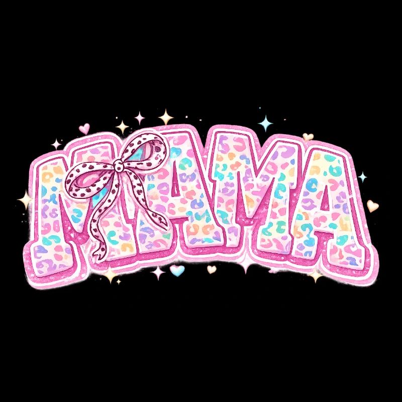Mama Pastel Leopard – Groovy Varsity Style und Schleife