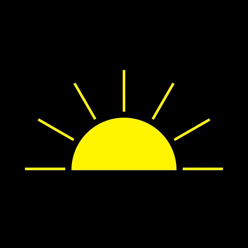 Soleil levant ou couchant jaune