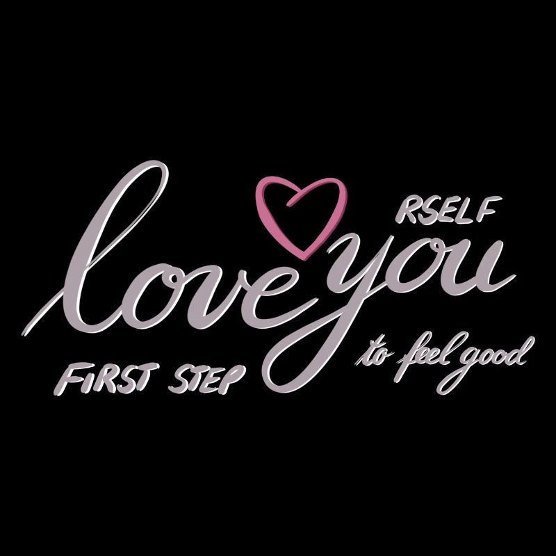 Liebe dich Selbst Herz Motiv