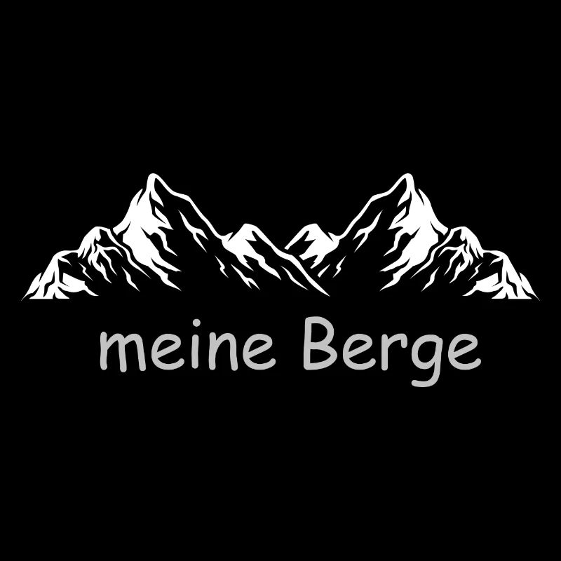 meine Berge Tshirt mit Bergsilhouette