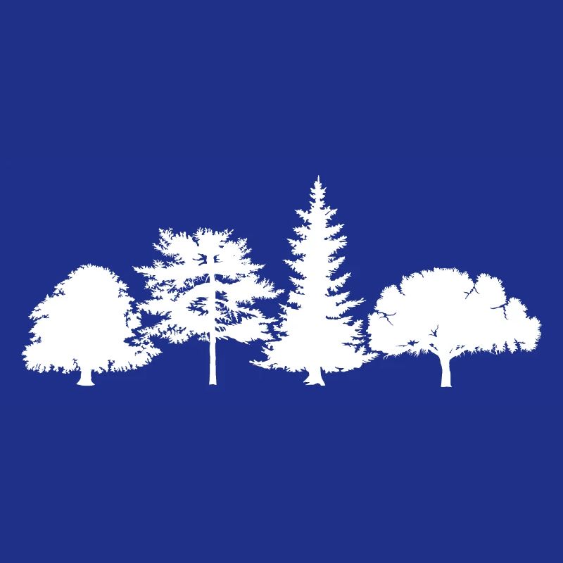 Tree Oak Birch Spruce Mixed Forest Symbol Logo icon