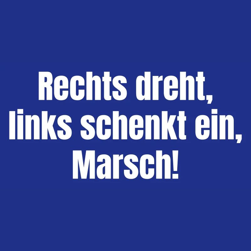 Turn right, pour left, march!