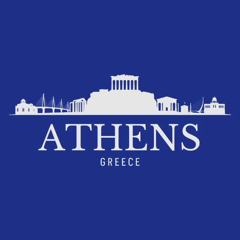 Silhouette d’Athènes, Grèce d’Athènes