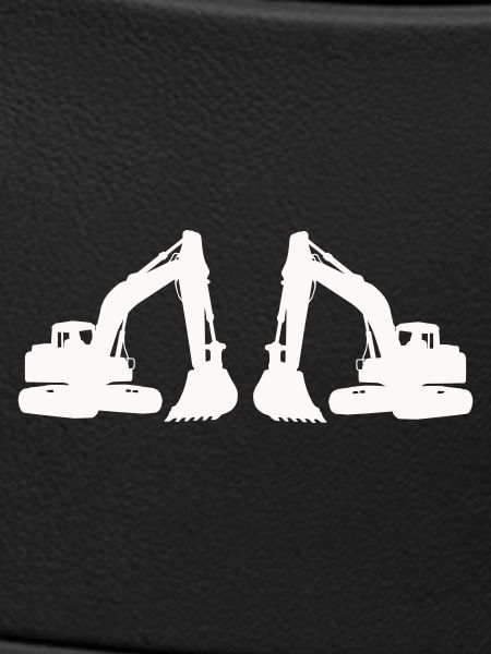 Doppel Bagger Silhouette