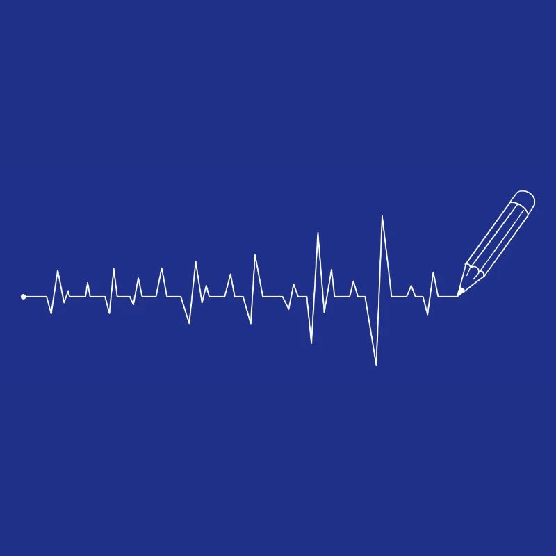 ECG Pencil Line Art
