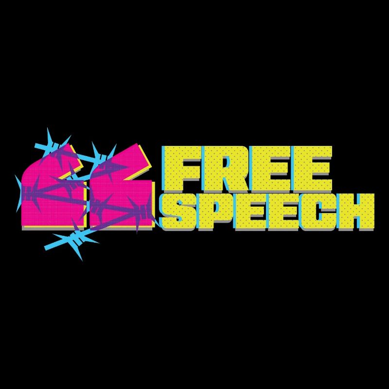 Vibrant graffiti free speech t-Shirt design