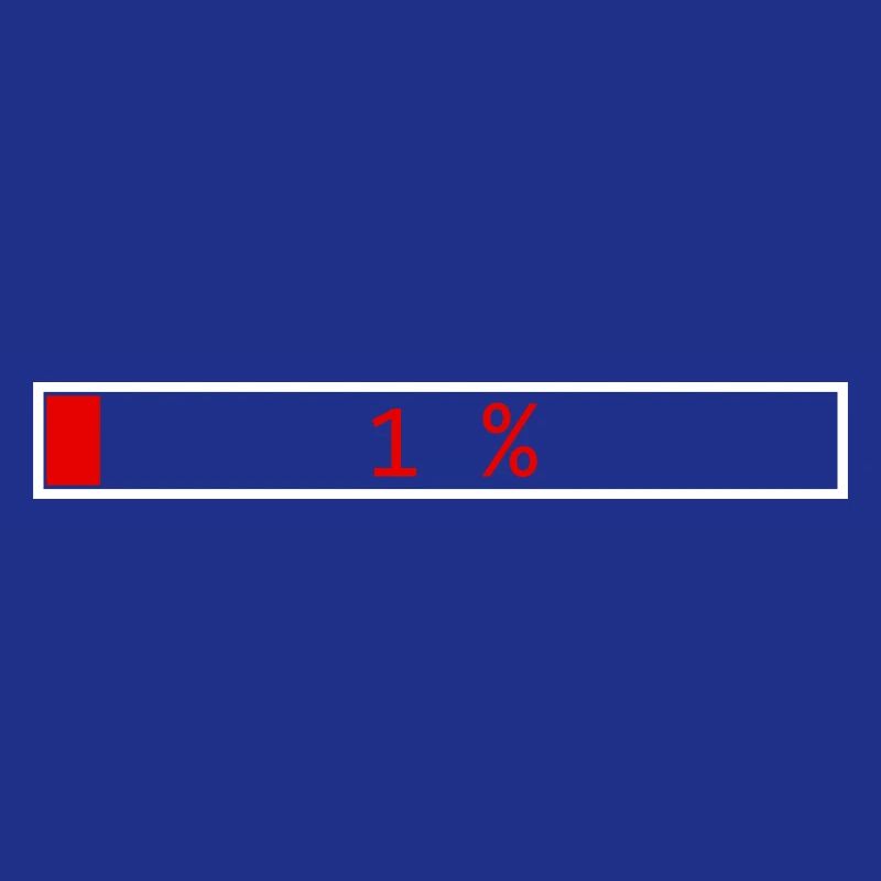 Loading Bar Red 1% outline White