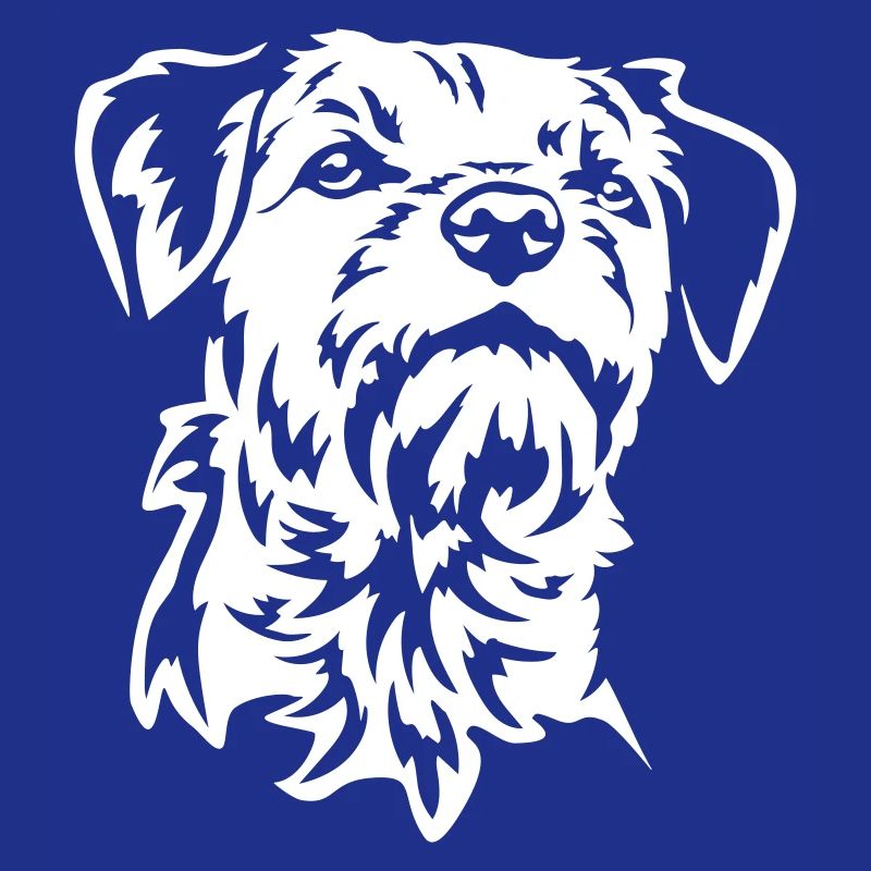 Border Terrier Kopf "Black Edition"