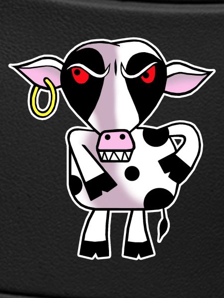Angry cow