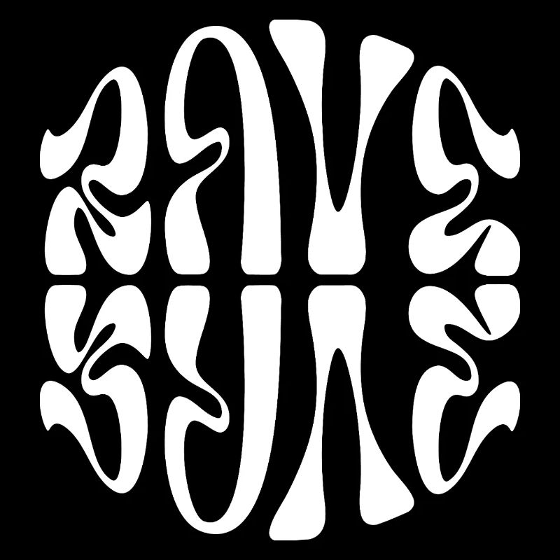 Rave typographic music design