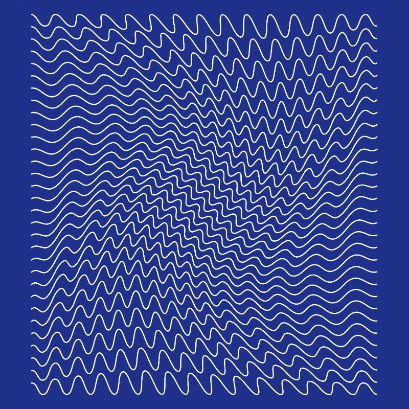 Dynamic Wavy Line Optical Illusion Print