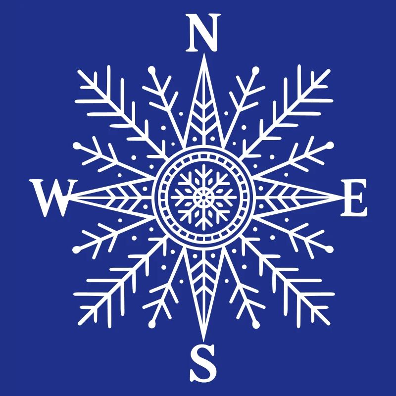 Compass with snowflake – Nordic design