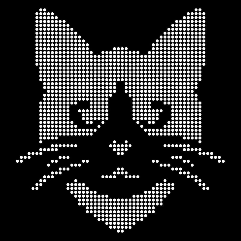Halftone Cat Face