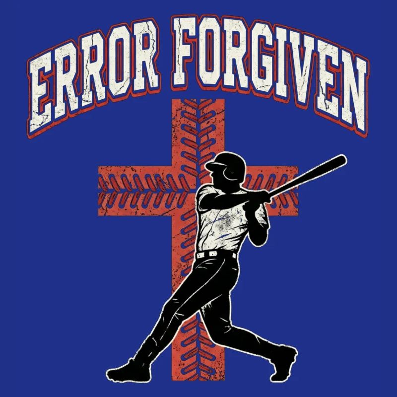 Error Forgiven Christlicher Baseball Glaube Jesus