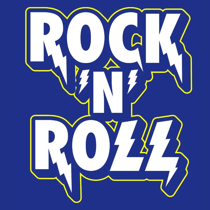 Rock 'N' Roll Lightning 3D Logo