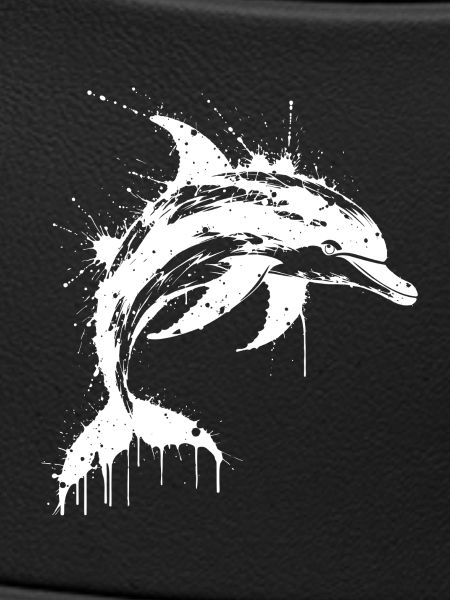 Dolphin Paint Splash White