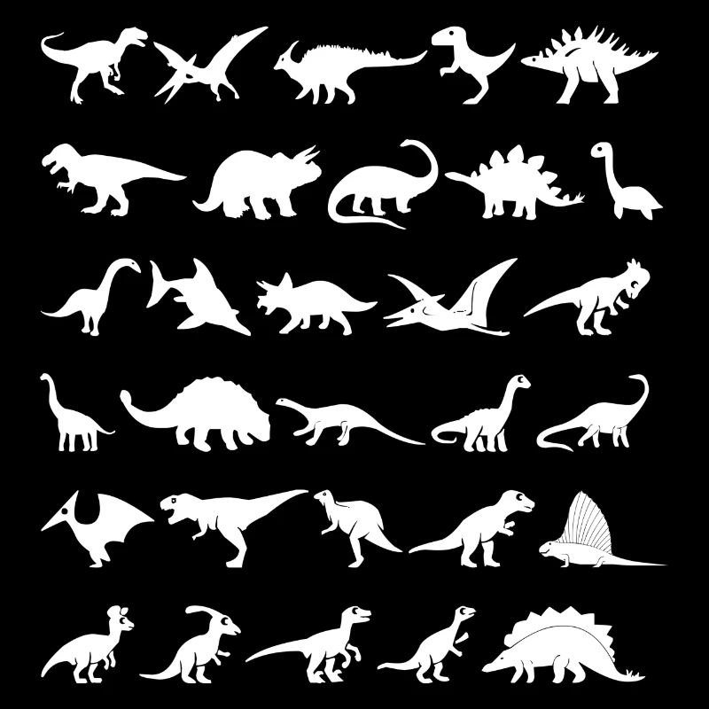 Dinosaur Silhouettes Pattern for Kids