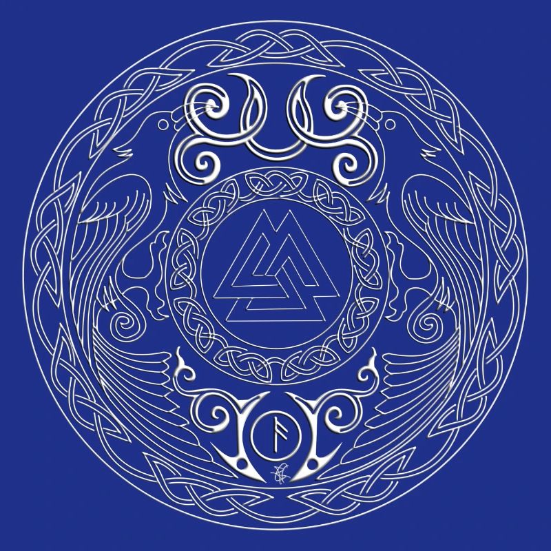 Mandala runique à triade centrale