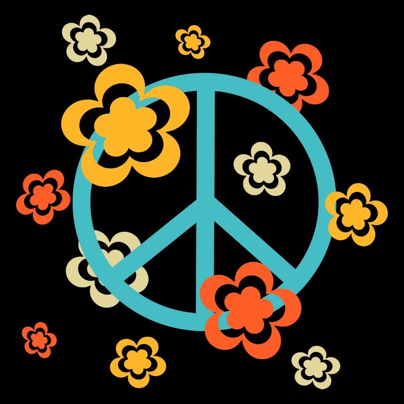 70er Jahre Blume Muster