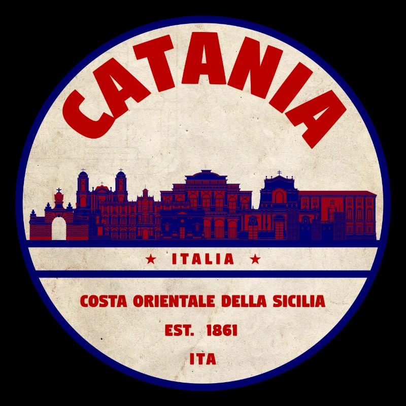 Catania Skyline Vintage Badge