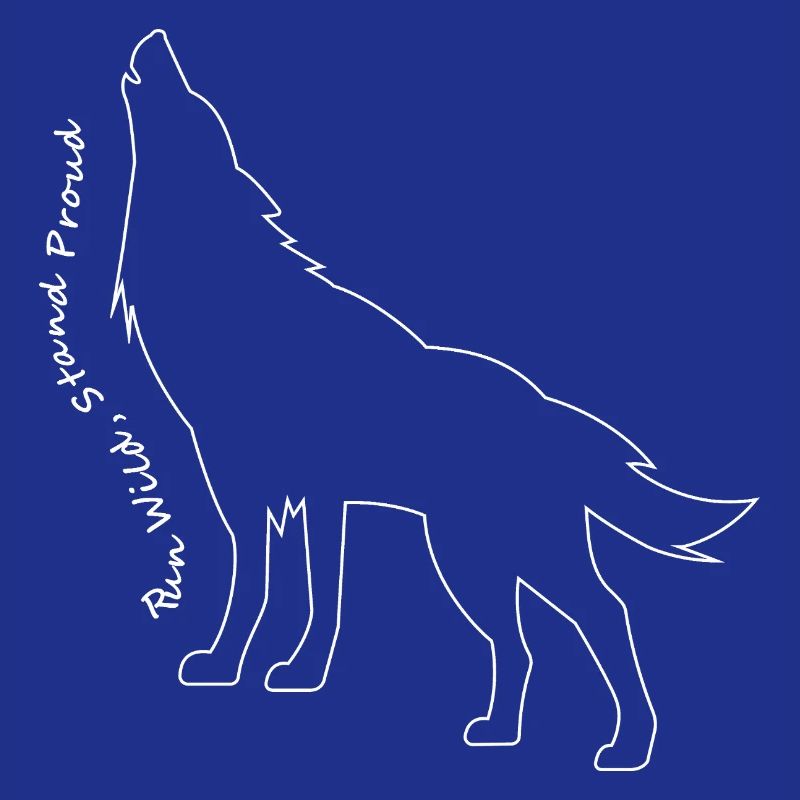 Heulender Wolf Linie Kunst Design