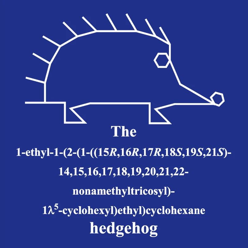 Igel Molekül - IUPAC nomenklatur Witz -w