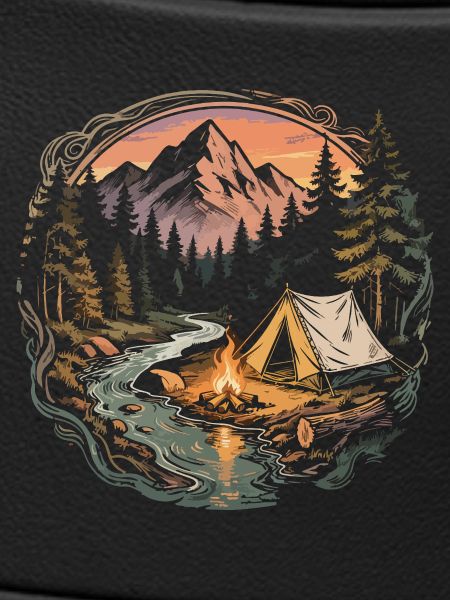 Bergwald Camping am Feuer
