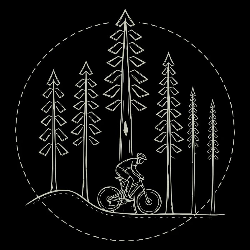 Cyclist in nature