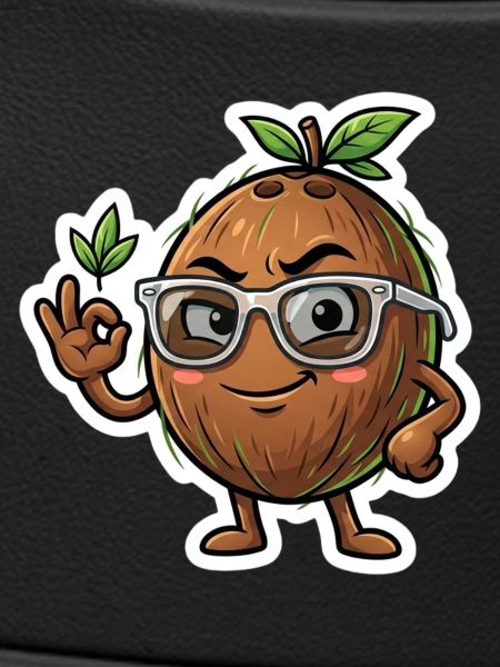 Coconut Nerd with Glasses