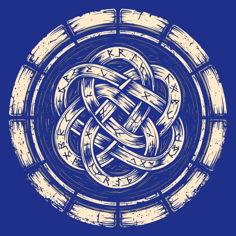 Norse Runes Shield Patch | Viking Crest