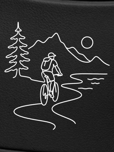 Cyclist in mountains