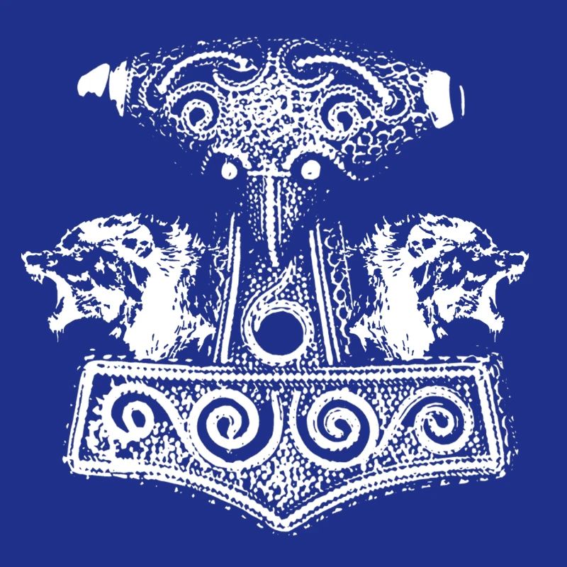Weiß Hammer-Wölfe