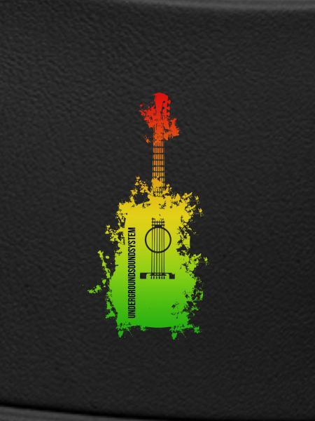 Rainbow Splatter Guitar