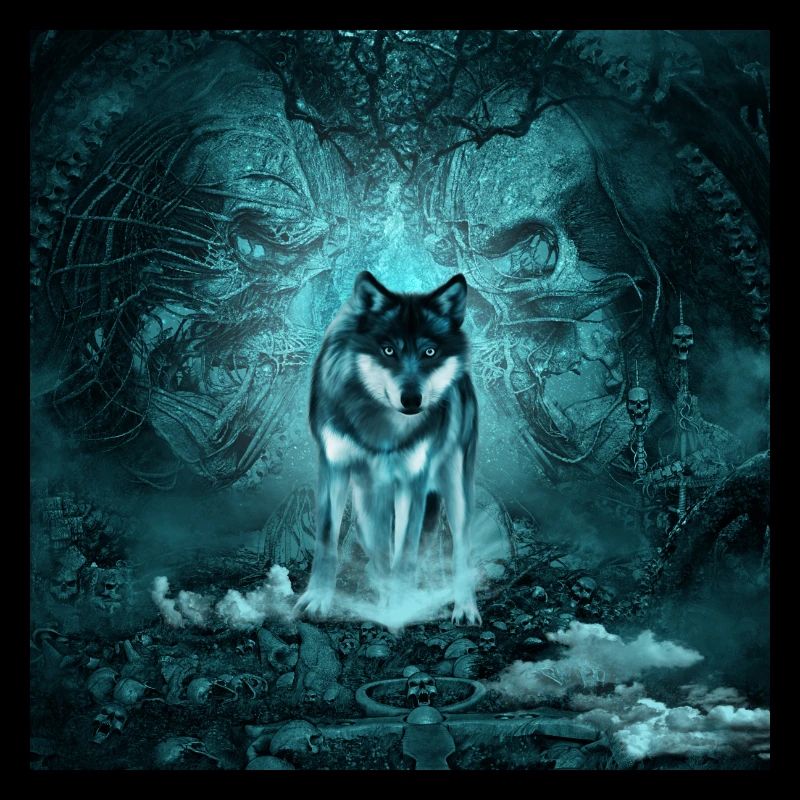 Super Wolf in der Nacht