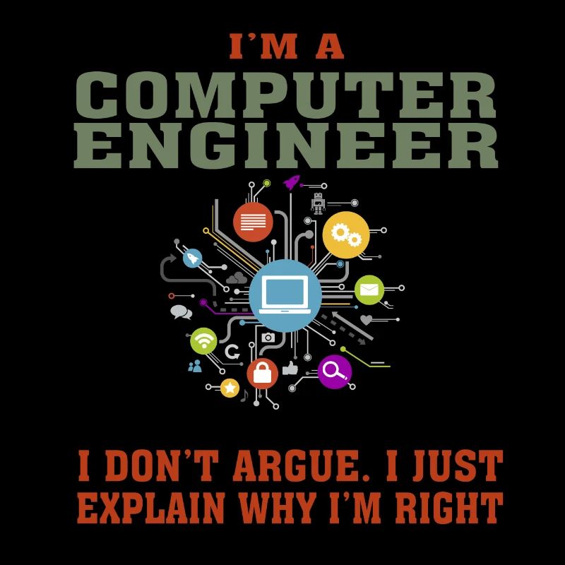 Bestseller Computer Engineer T-Shirt, ruhig bleiben