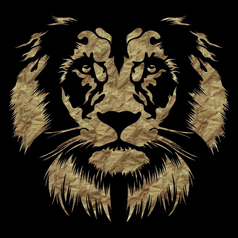 Tête de lion en papier classique