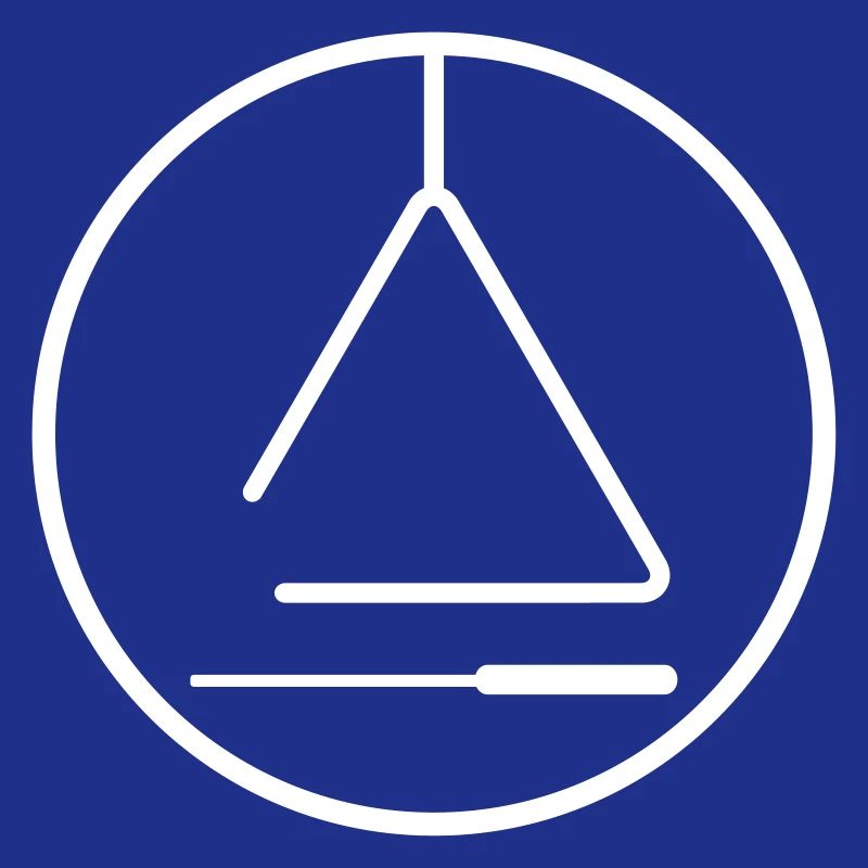 Stylish triangle logo minimal for drummers
