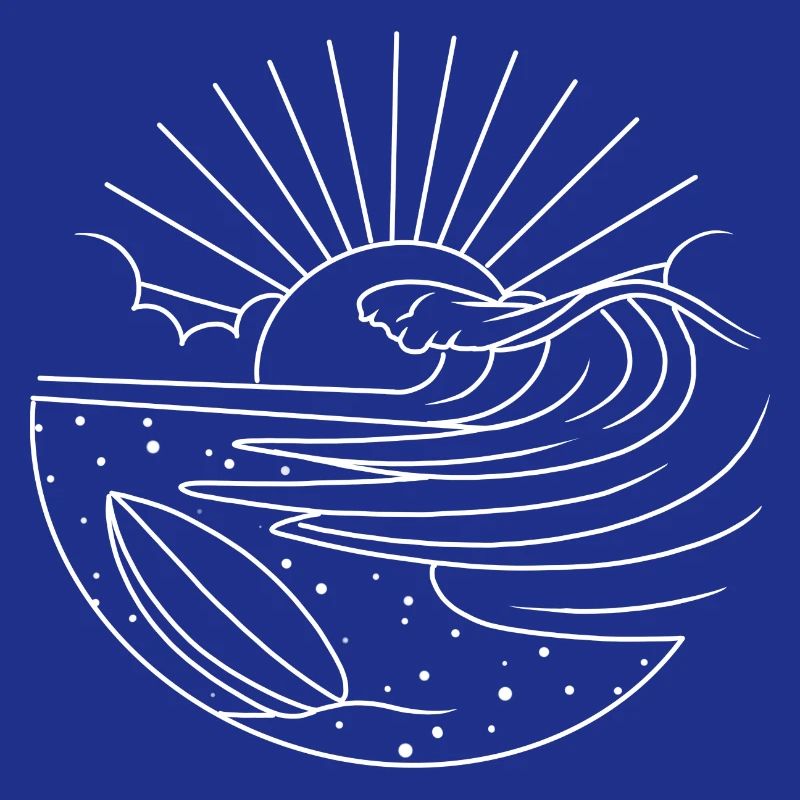 Surfboard Sun Waves