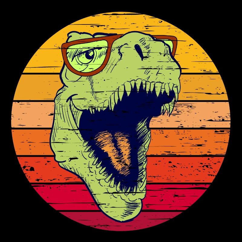 Funny T-Rex with glasses | Dino with glasses